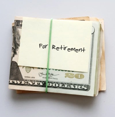 Bundle of savings for retirement, representing retirement savings and long-term financial planning.